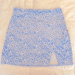 Brand new Romwe blue floral mini skirt